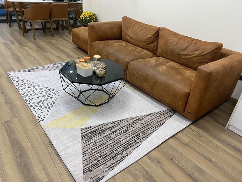 Thảm nỉ mặt lỳ trang trí sàn phòng khách