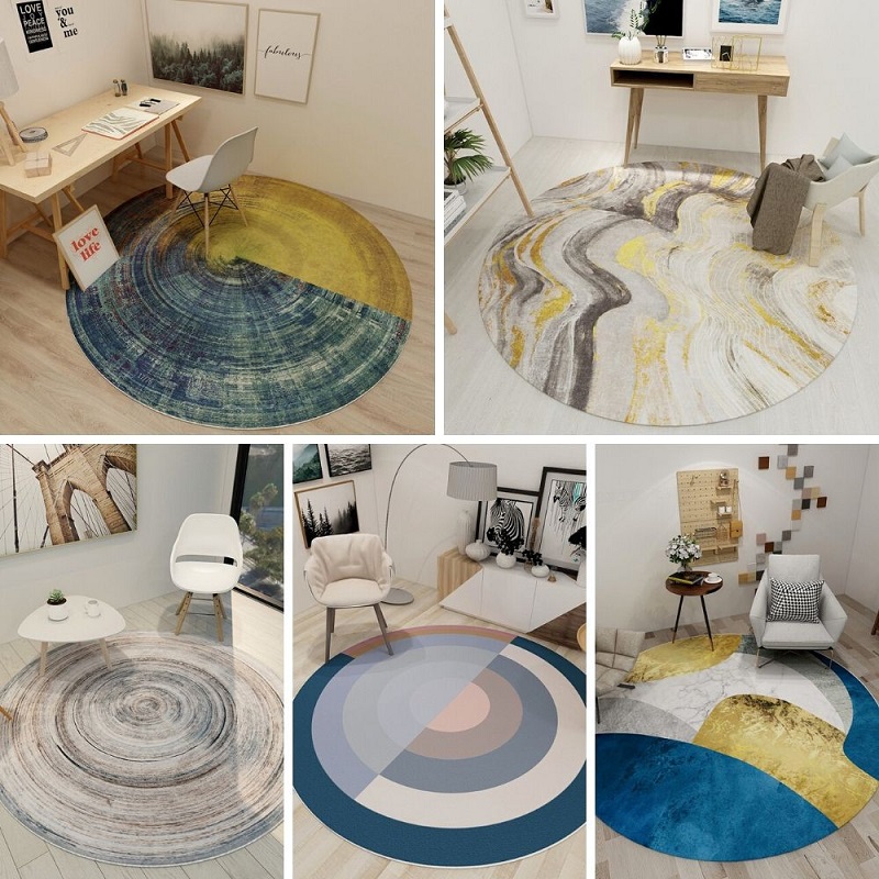 thảm tròn phòng khách