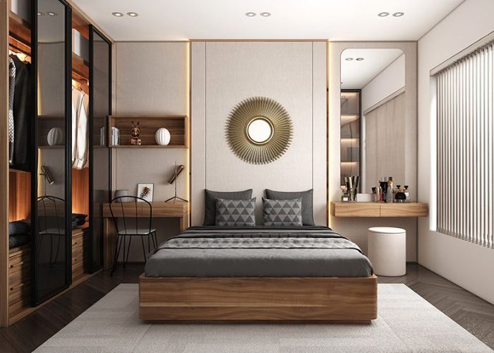 Miếng lót sàn phòng ngủ mang đến không gian hiện đại, sang trọng