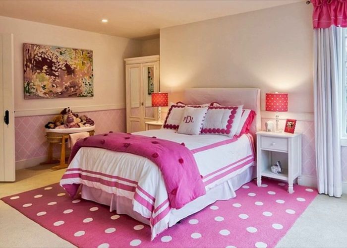 Mẫu thảm ngủ trải sàn dành cho phòng ngủ bé gái 