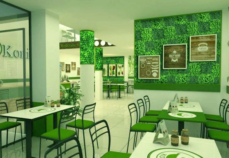 Trang trí không gian Spa với cỏ nhân tạo ấn tượng