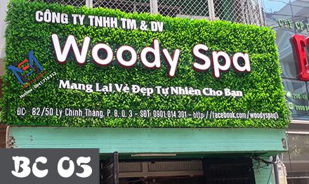 Mẫu trang trí biểu hiệu tiệm Spa
