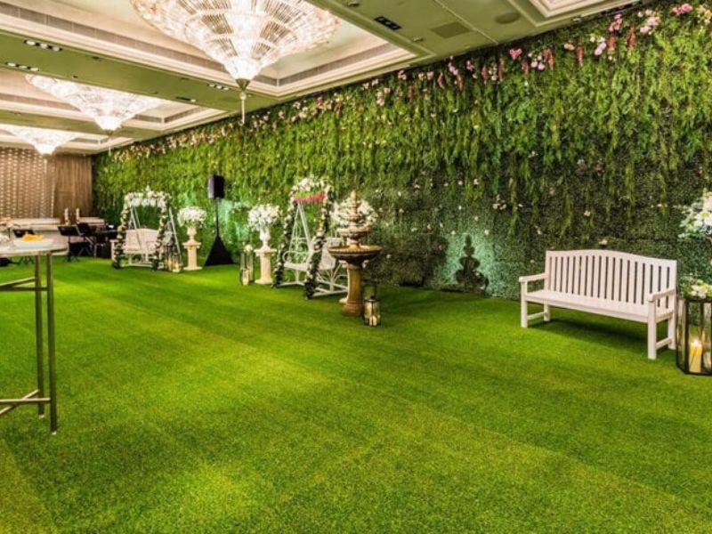 Thảm cỏ nhân tạo dán tường